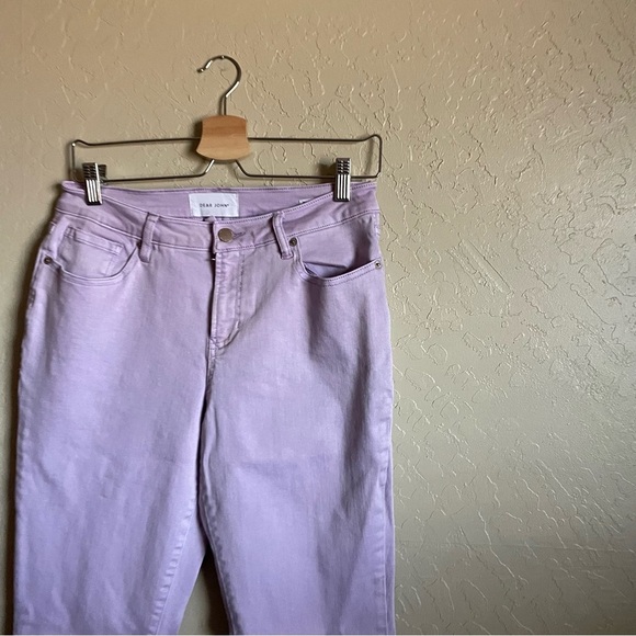 Dear John BLAIRE HIGH RISE CUFFED SLIM STRAIGHT JEANS ORCHID PETAL - Picture 5 of 10